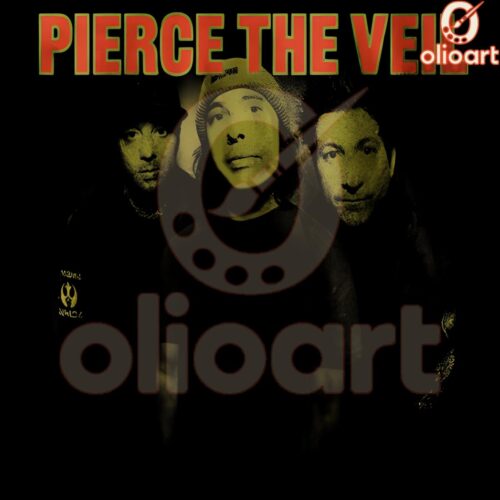 Retro Pierce The Veil Band Photo PNG Design