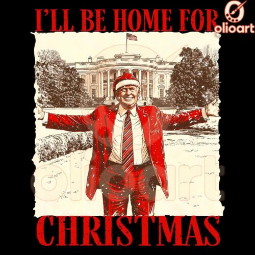 Retro Santa Hat PNG Trump Says Ill Be Home for Christmas