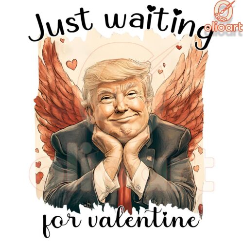 Retro Valentine Angel Trump PNG Just Waiting for Love