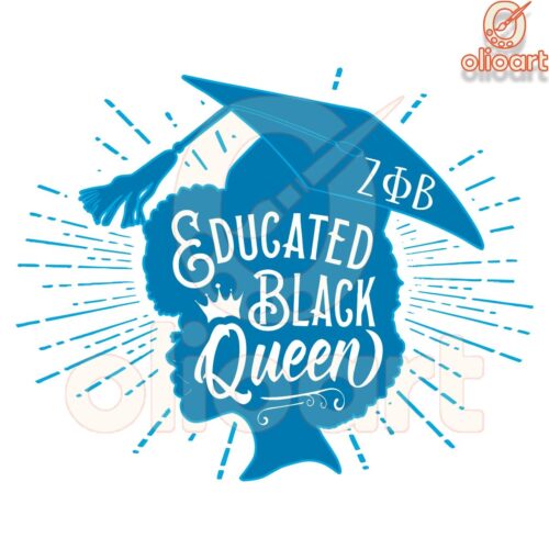 Retro Zeta Phi Beta SVG for Educated Black Queen Vibes