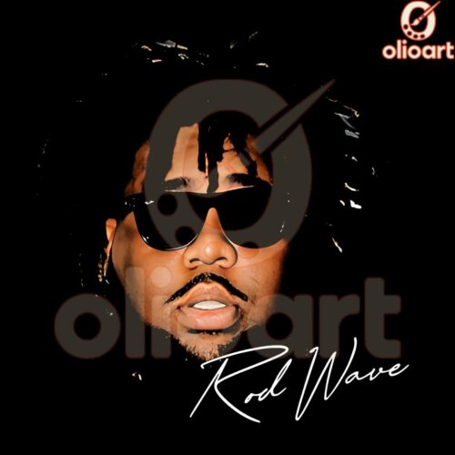 Rod Wave Signature Big Face PNG Design