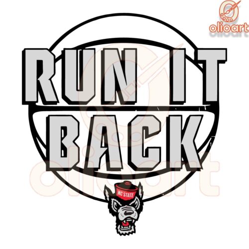 Run It Back NC State Wolfpack Basketball SVG Design