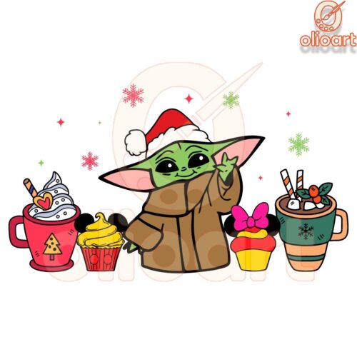 Santa Baby Yoda Disney Treats SVG Magic