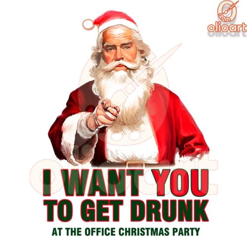 Santa Lets Get Drunk at the Christmas Party PNG