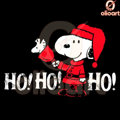 Santa Snoopy Ho Ho Ho Christmas Magic SVG