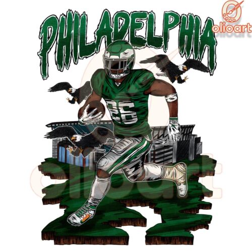 Saquon Barkley Bird Gang Philadelphia Eagles PNG Design