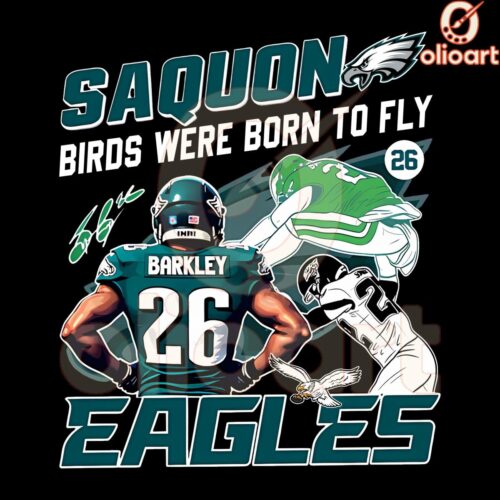 Saquon Birds Soar High Born to Fly 26 Eagles PNG