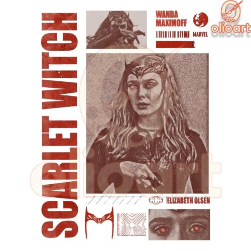 Scarlet Witch Wanda Maximoff PNG Elizabeth Olsen Magic