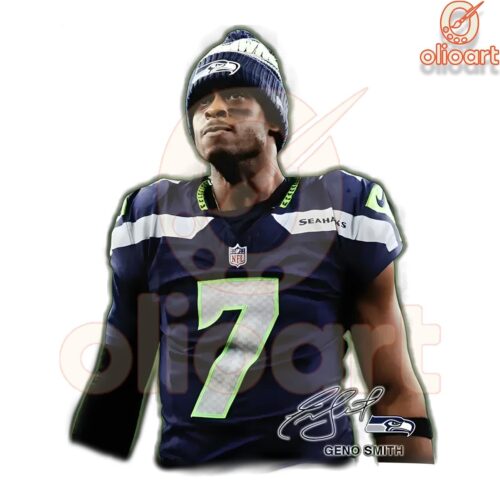 Seattle Seahawks Geno Smith 7 Signature PNG Design