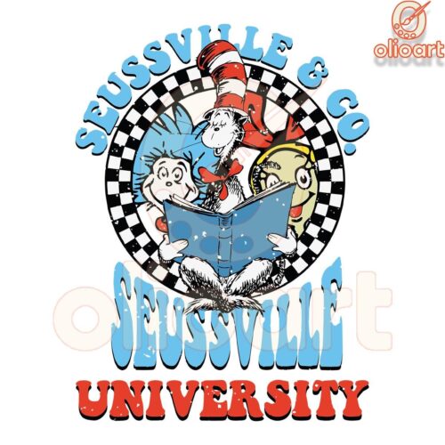 Seussville University SVG Funny Dr Seuss Friends Design