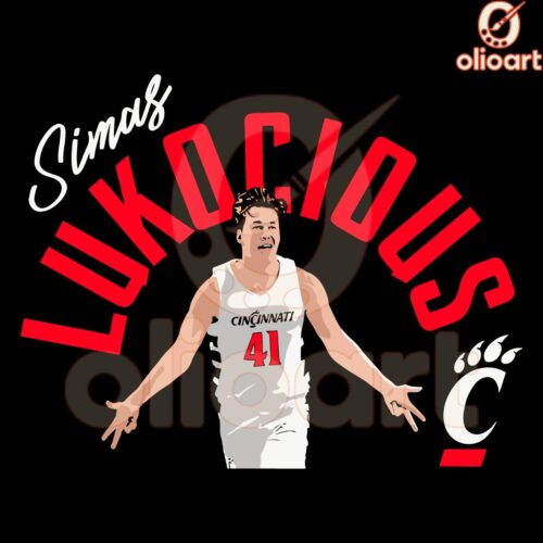 Simas Lukocious Cincinnati Bearcats Basketball SVG PNG