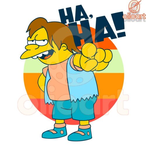 Simpsons Ha Ha Pointing Clipart SVG PNG Fun