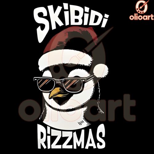 Skibidi Rizzmas Christmas Penguin Fun Gen Alpha Slang PNG