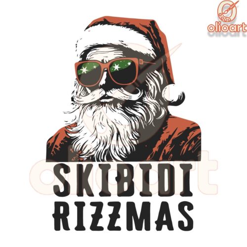 Skibidi Rizzmas Santa Claus Christmas SVG Magic