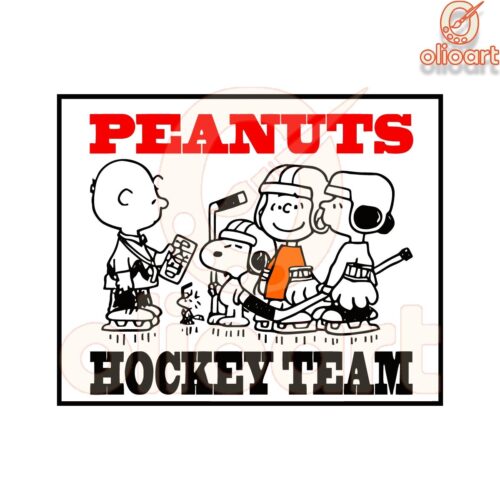 Snoopy Friends Hockey Team SVG Design