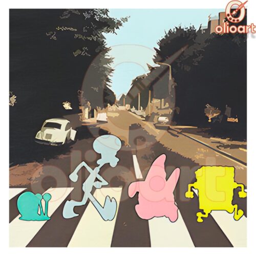 SpongeBob Abbey Road Parody in PNG Format