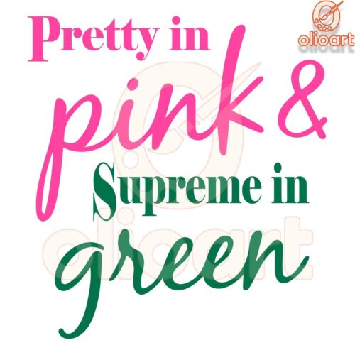 Stunning in Pink Radiant in Green SVG Design