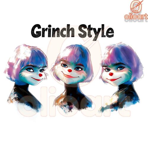 Stylish Grinch Girls PNG