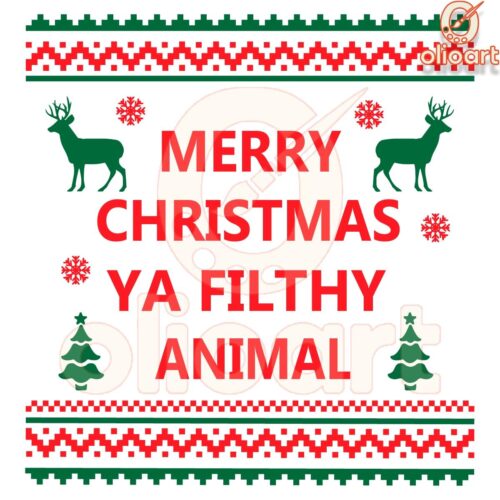 SVG Design Merry Christmas Ya Filthy Animal