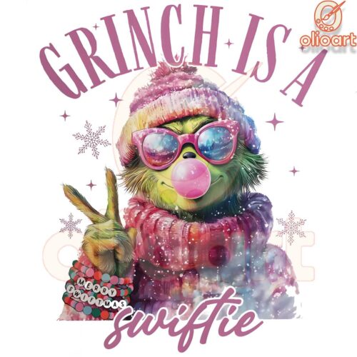 Swiftie Pink Grinch Merry Grinchmas SVGPNG