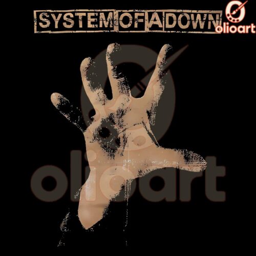 System Of A Down Hand Art Bold PNG Design