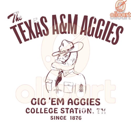 Texas AM Aggies Football SVG Gig Em Spirit