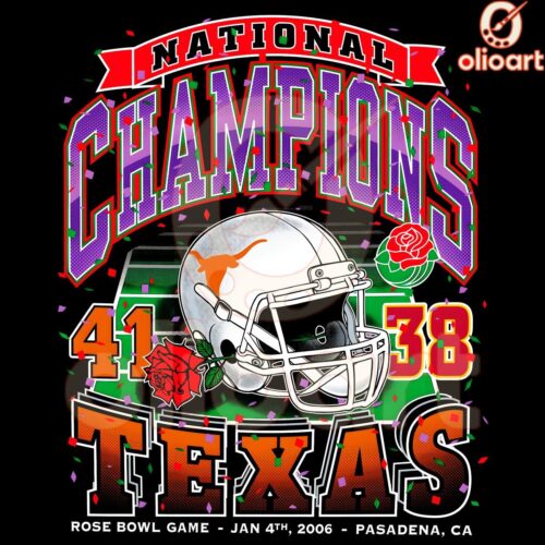 Texas Longhorns Rose Bowl Champs SVG PNG Designs