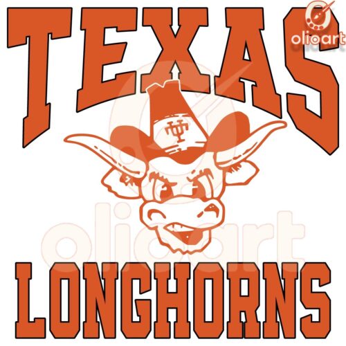 Texas Longhorns Vintage Mascot Logo SVG for Football Fans