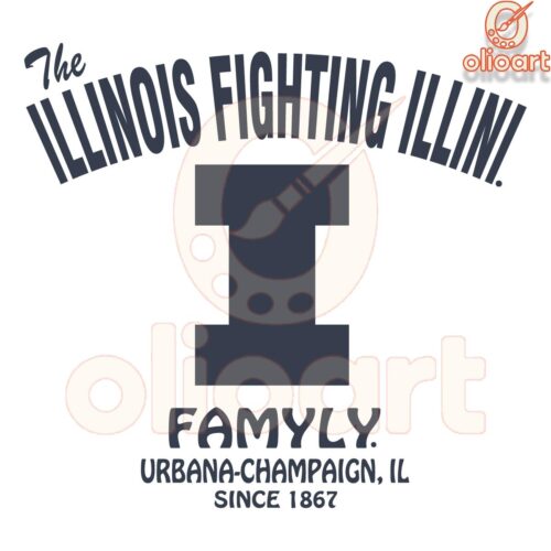 The Illinois Fighting Illini Football Familly SVG