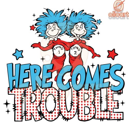 Thing 1 Thing 2 SVG File Dr Seuss Fun Is Coming Your Way