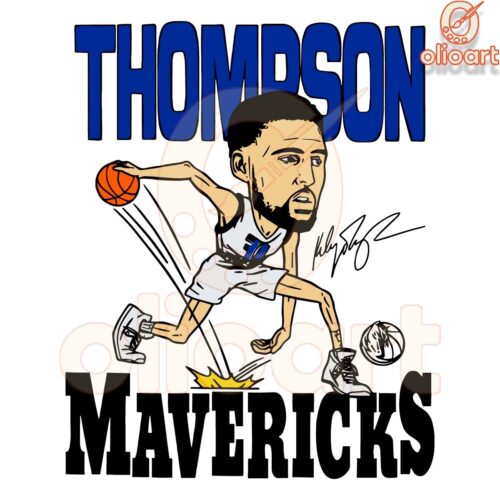 Thompson Mavericks Signature Caricature SVG Design