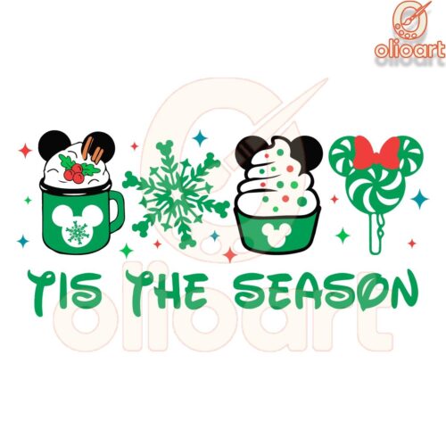 Tis the Season Mickey Mouse Snacks SVG Design