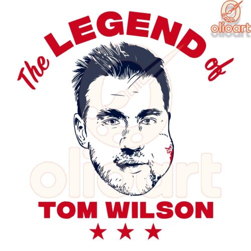 Tom Wilson Capitals Legend in Hockey Art PNG Edition