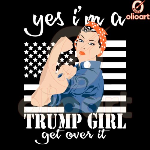 Trump Girl Pride SVG with American Flag Deal with It