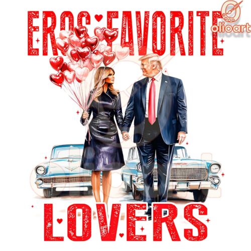 Trump Melania Valentines Day Lovers PNG Design