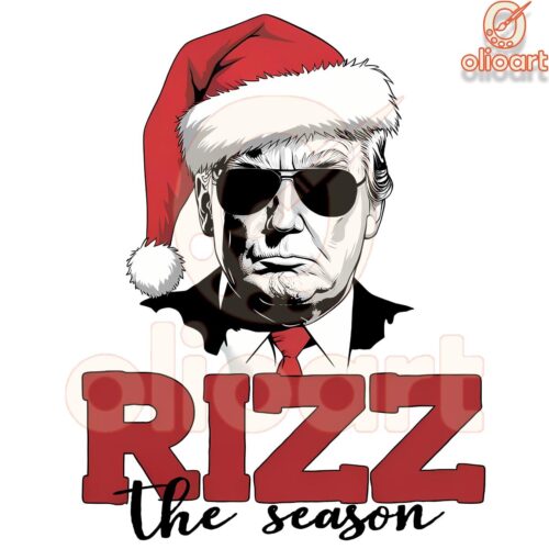 Trump Sunglasses Rizz the Season PNG Design