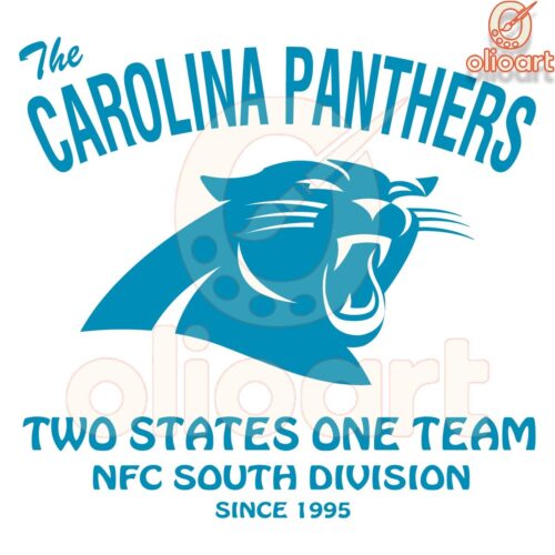 Two States One Team Carolina Panthers Football SVG