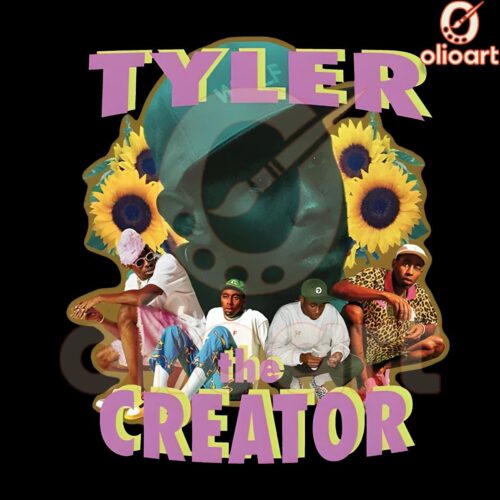 Tyler The Creator Sunflower Vintage 90s Rapper Vibes PNG