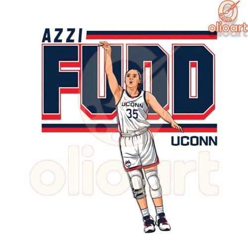 UConn Huskies Azzi Fudd 35 PNG Womens Basketball Star