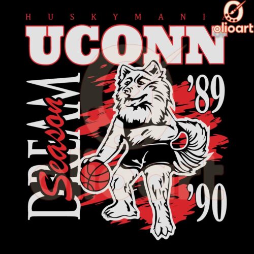 UConn Huskies Basketball Dream Season 198990 SVG Design