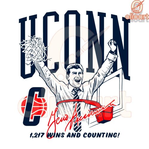 UConn Legend Geno Auriemma 1217 Wins and Counting SVG