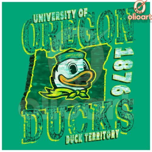 University of Oregon Ducks 1876 Duck Territory SVGPNG Design