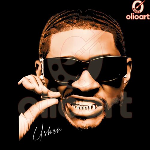 Usher Signature Big Face PNG Design