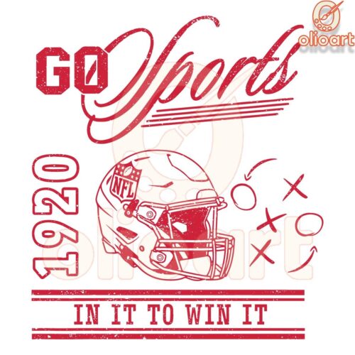 Vintage 1920 NFL Football SVG In It to Win It Design