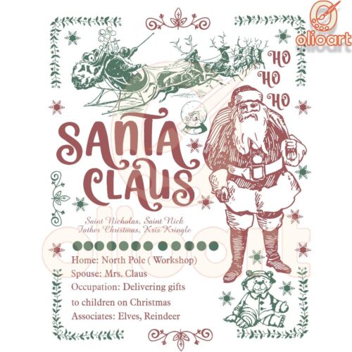 Vintage Christmas Santa Claus Saint Nick PNG Delight