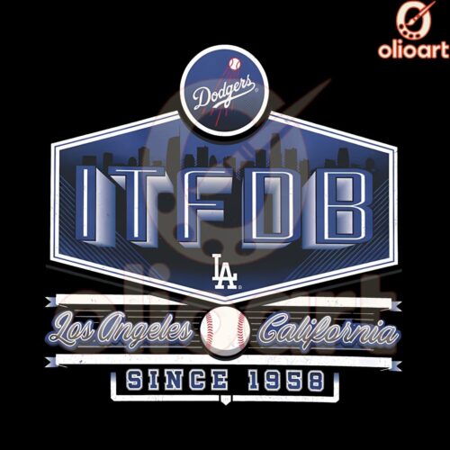 Vintage Dodgers Baseball Since 1958 SVGPNG Design