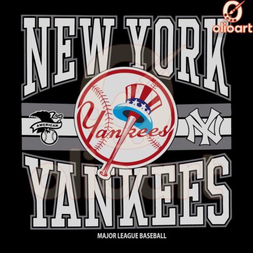 Vintage New York Yankees MLB Logo SVG for Baseball Fans