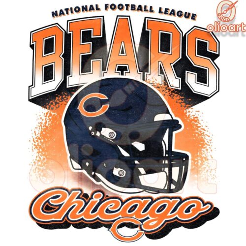 Vintage NFL Chicago Bears Helmet Logo in PNG Format