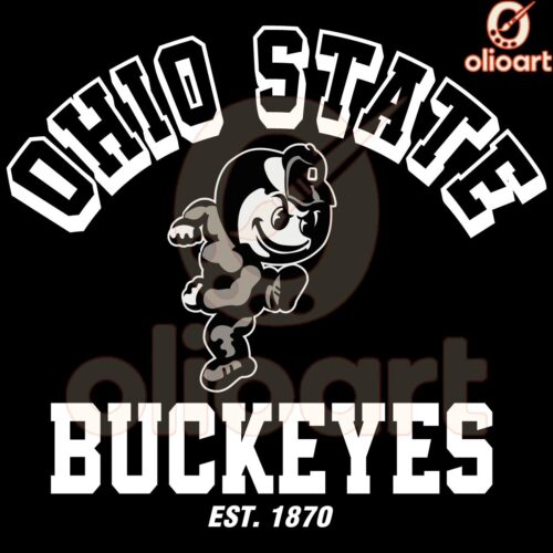 Vintage Ohio State Buckeyes Est 1870 Logo SVG