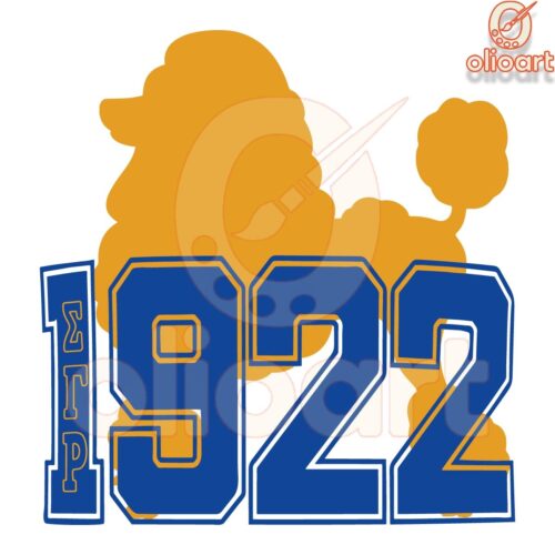 Vintage Sigma Gamma Rho 1922 Poodle Design SVG